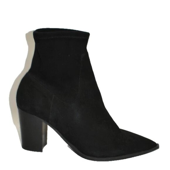 New! LK BENNETT Camelia Suede Stretch Ankle Boots Black Size 40 10 DD530 - Picture 1 of 6